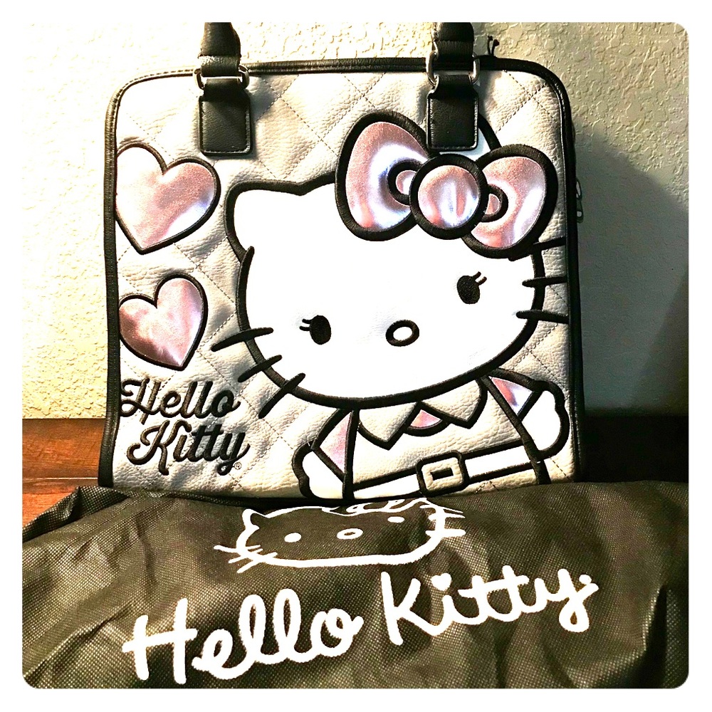 NWT Hello Kitty Loungefly Quilted Pink/Gray Purse